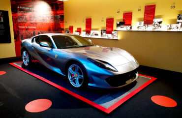 Ferrari on display inside the Ferrari Museum