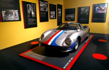 Ferrari on display inside the Ferrari Museum