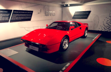 Ferrari on display inside the Ferrari Museum