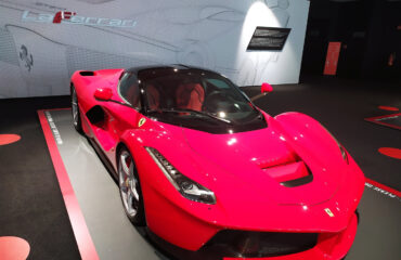 Ferrari on display inside the Ferrari Museum