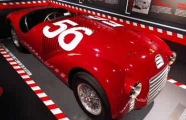 Ferrari on display inside the Ferrari Museum