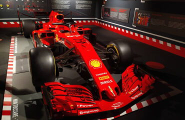 Ferrari on display inside the Ferrari Museum