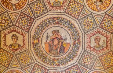 Mosaics inside the Villa del Casale