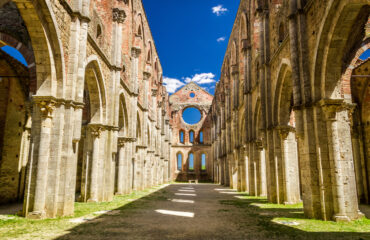 The roofless Abbey of San Galgano