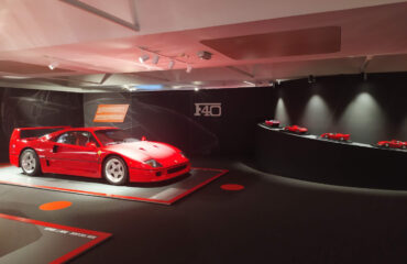 Ferrari on display inside the Ferrari Museum