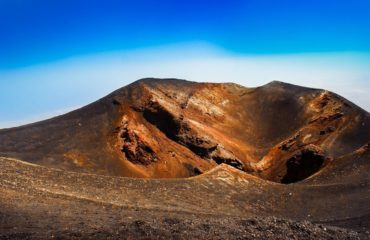 A crater on Mount Etna