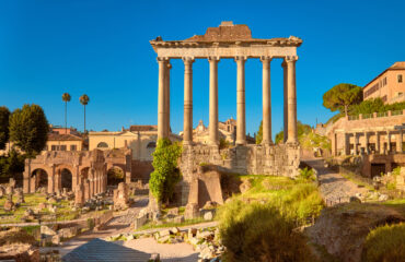 Ancient ruins inside the Roman Forum
