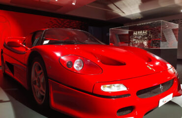 Ferrari on display inside the Ferrari Museum